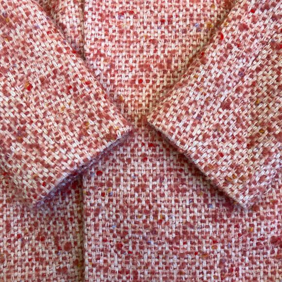 J.Crew Sz 6 Nalya Daphne Topcoat Italian Wool-blend Fabric Guava Pink Tweed - Picture 15 of 16